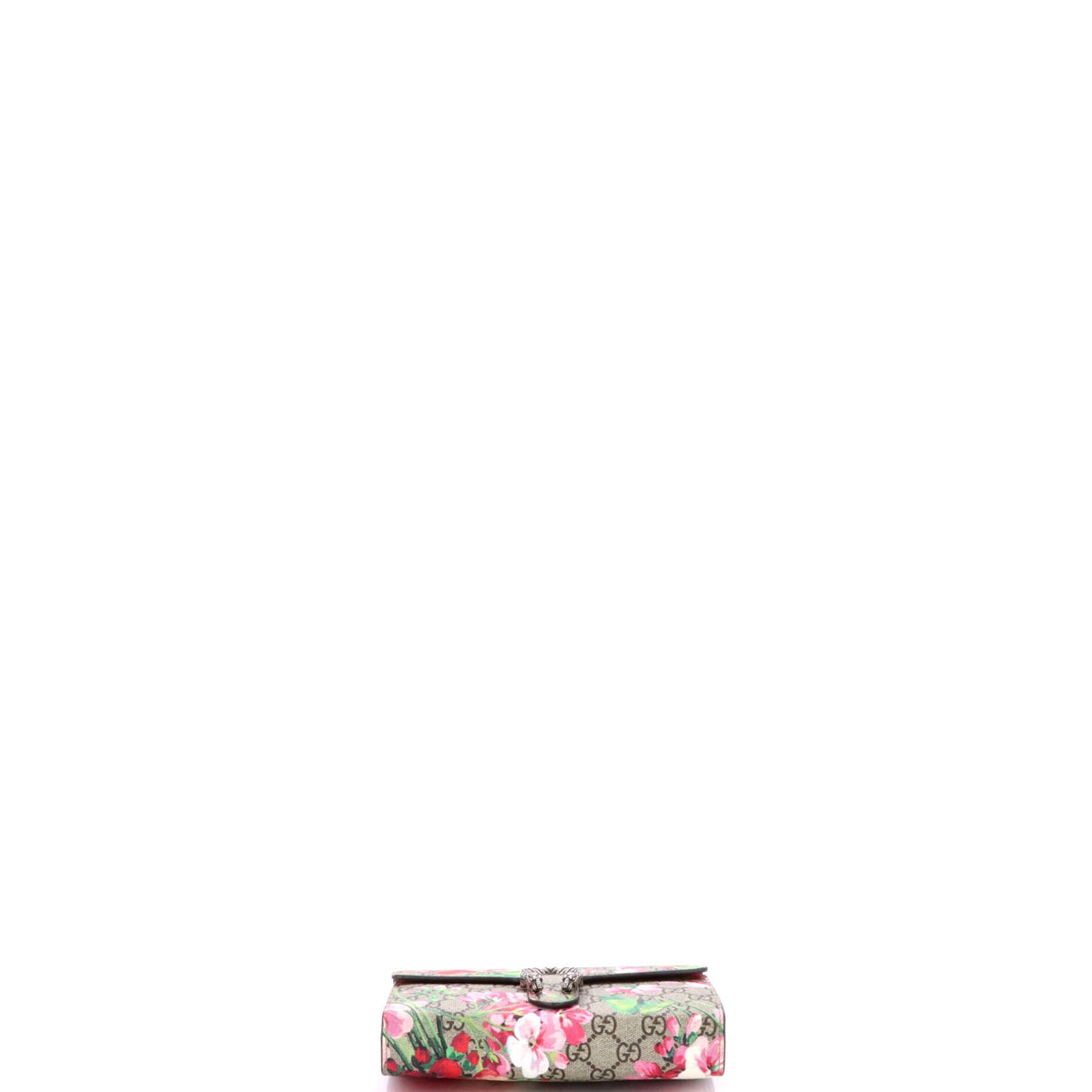 Dionysus Chain Wallet Blooms Print GG Coated Canvas Small