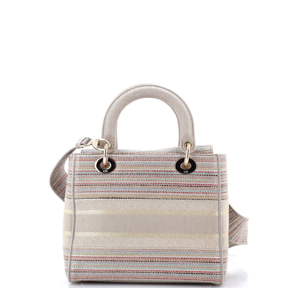 Lady D-Lite Bag Embroidered Canvas Medium