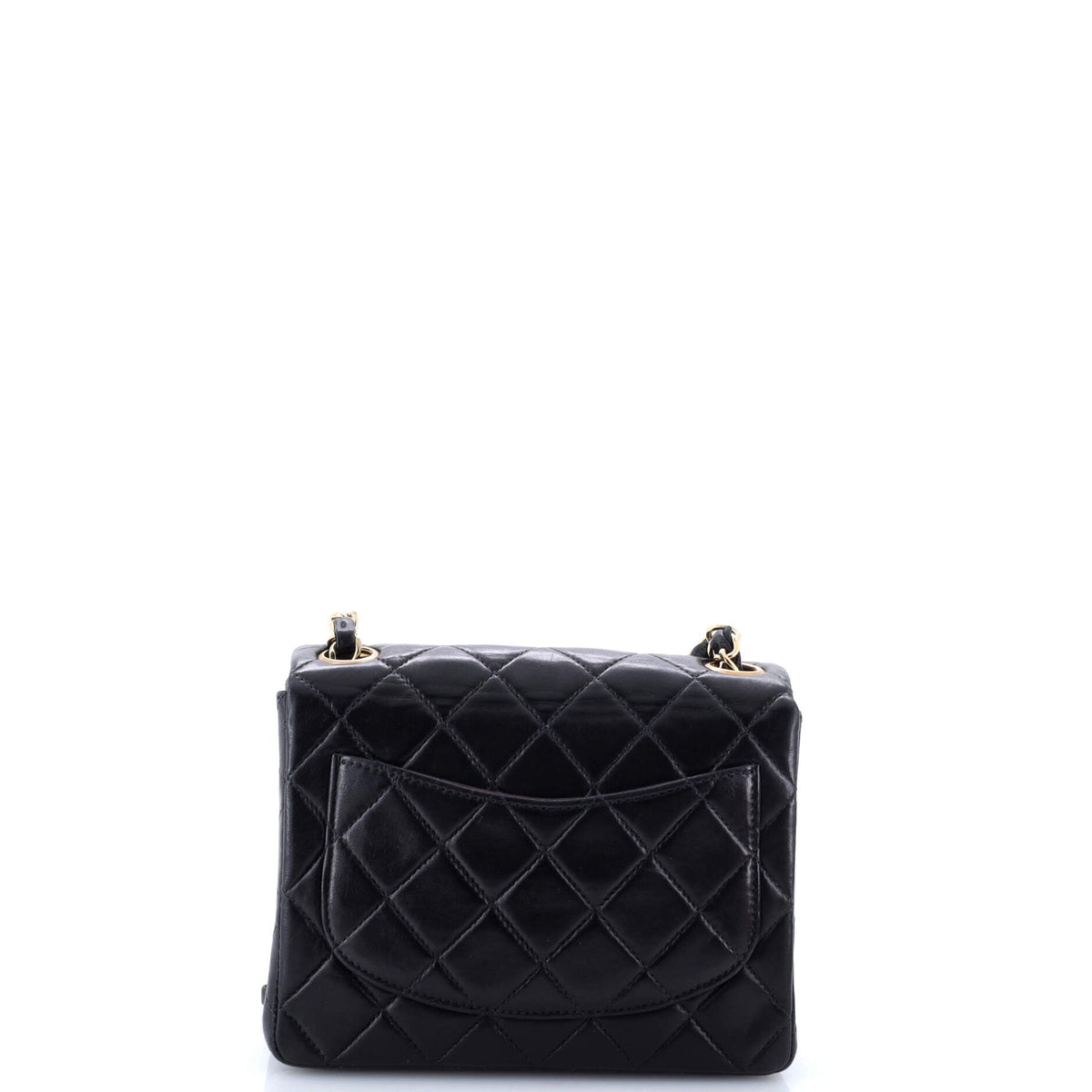 Vintage Square Classic Single Flap Bag Quilted Lambskin Mini