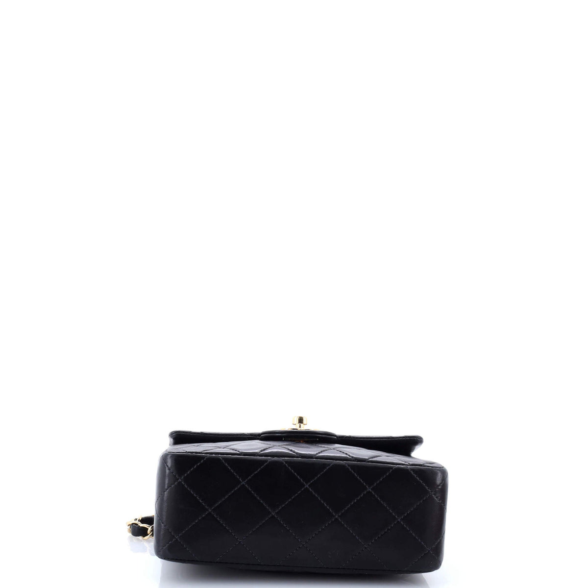 Vintage Square Classic Single Flap Bag Quilted Lambskin Mini