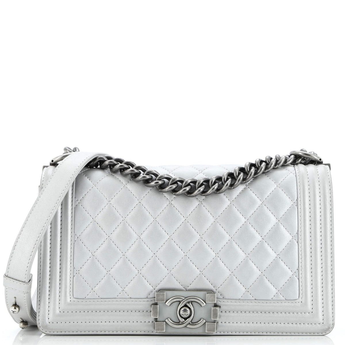 Boy Flap Bag Quilted Calfskin Old Medium