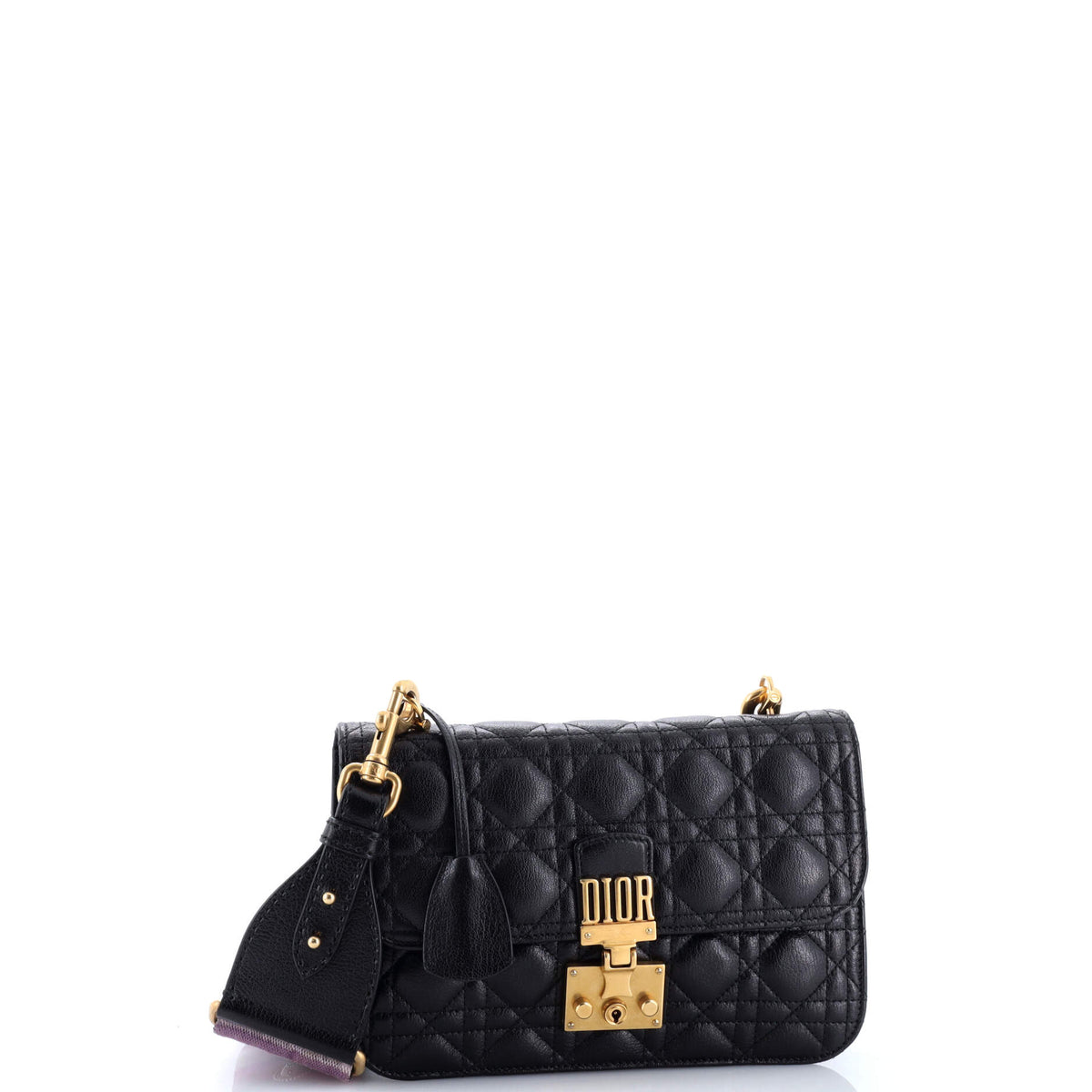 Dioraddict Flap Bag with Strap Cannage Quilt Lambskin Medium