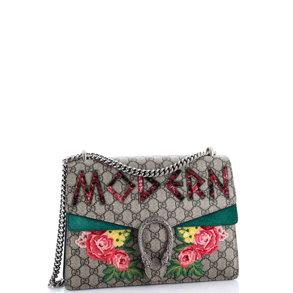Dionysus Bag Embroidered GG Coated Canvas Medium