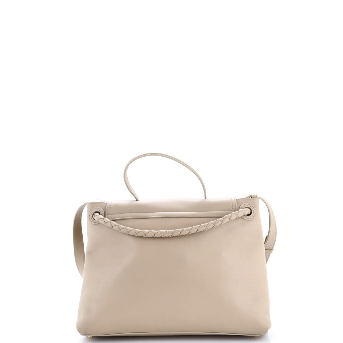 Ciao Ciao Top Handle Bag Leather with Intrecciato Detail Medium