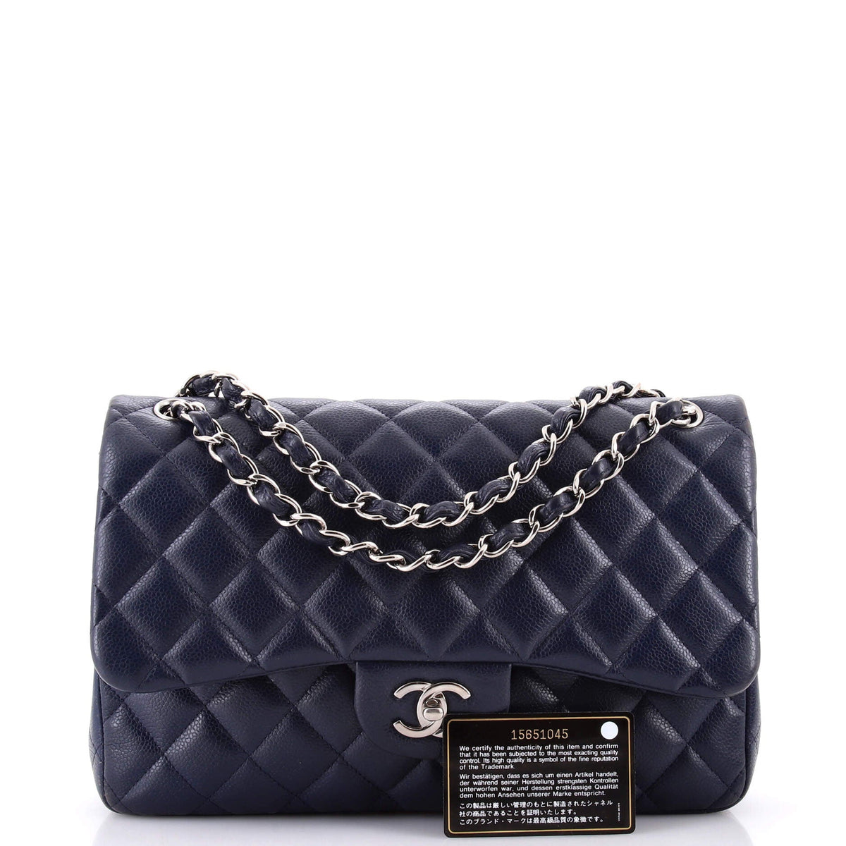 Classic Double Flap Bag Quilted Caviar Jumbo