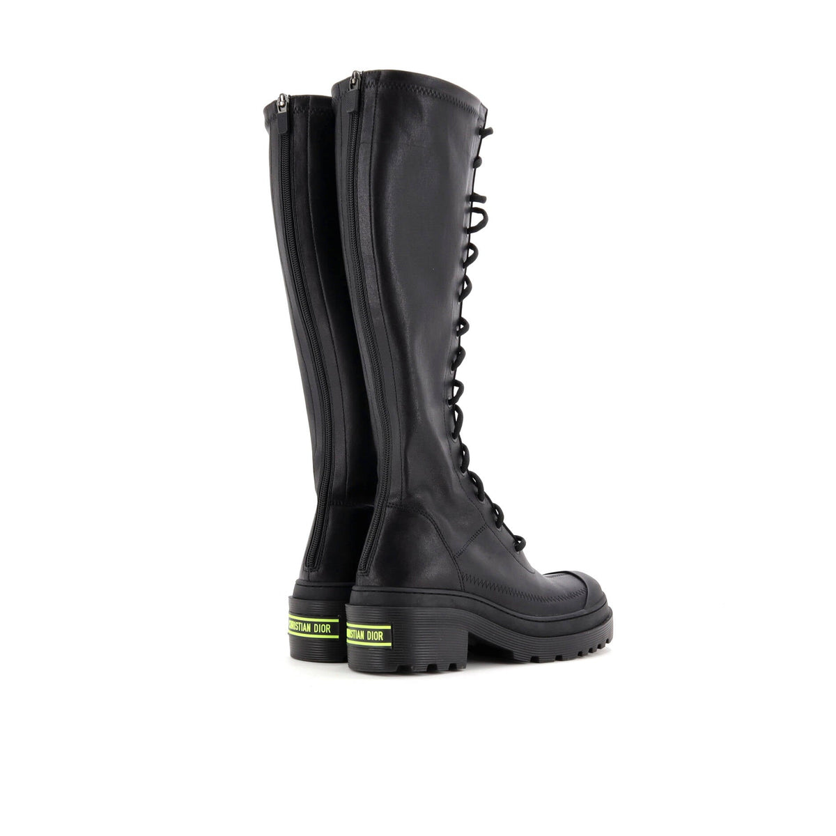 Women's Dior Arcade Knee High Combat Boots Leather
