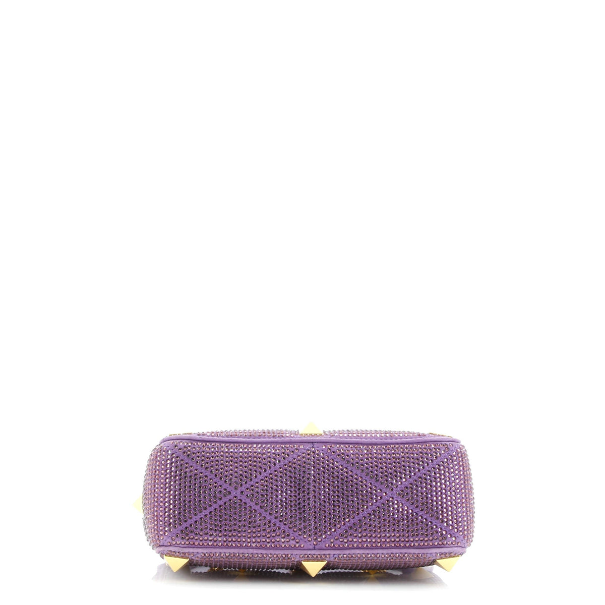 Roman Stud Flap Bag Embellished Suede Medium