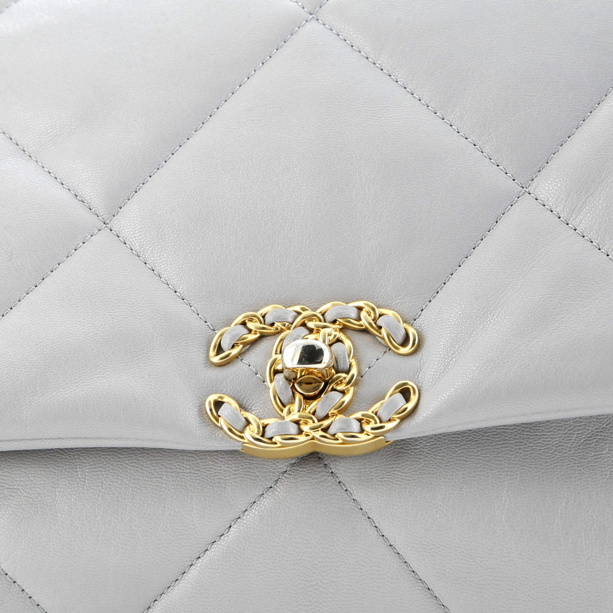 19 Flap Bag Quilted Leather Maxi