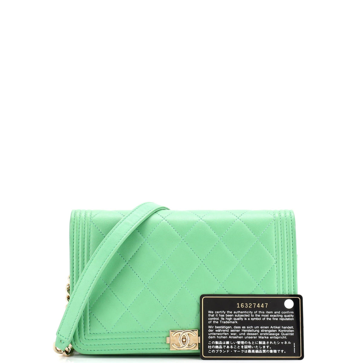 Boy Wallet on Chain Quilted Lambskin