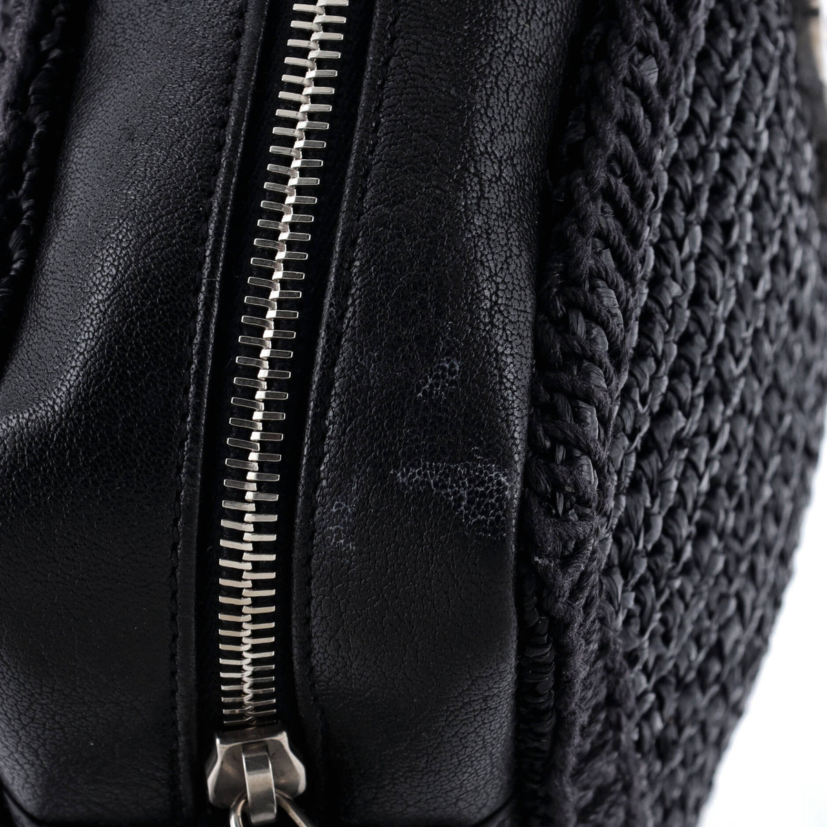 Lou Camera Bag Woven Raffia Small