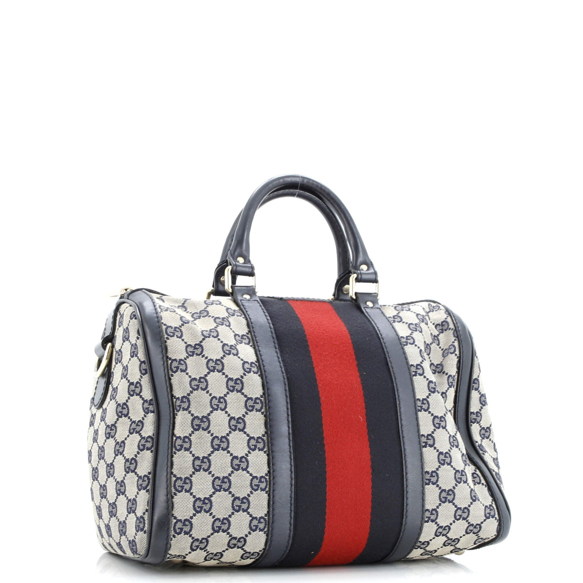 Vintage Web Boston Bag GG Canvas Medium