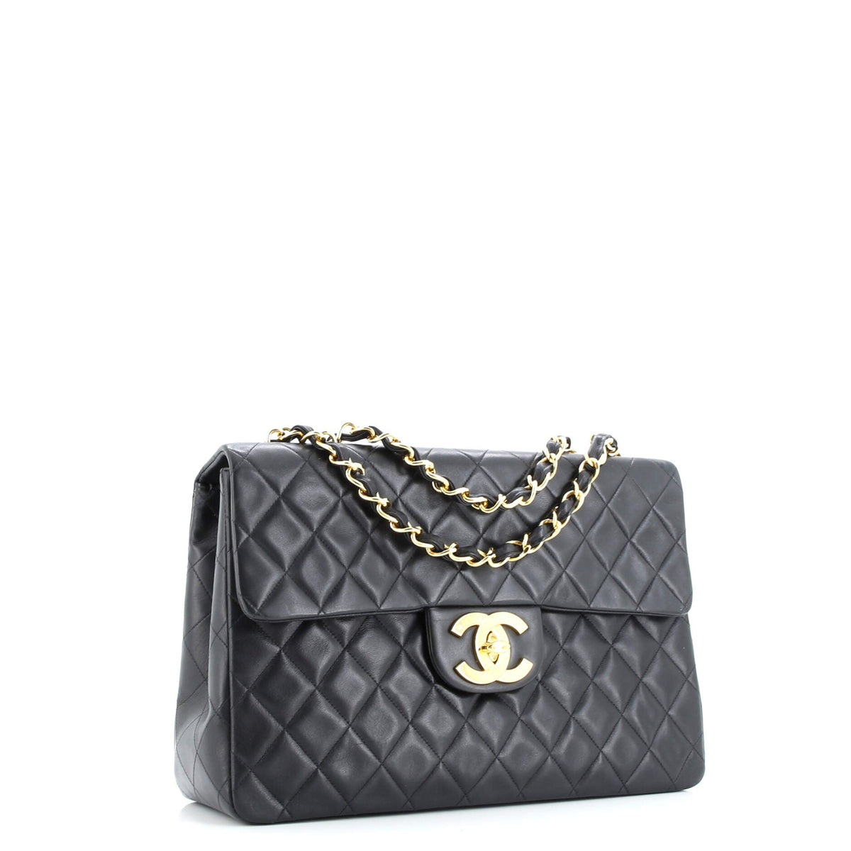 Vintage Classic Single Flap Bag Quilted Lambskin Jumbo