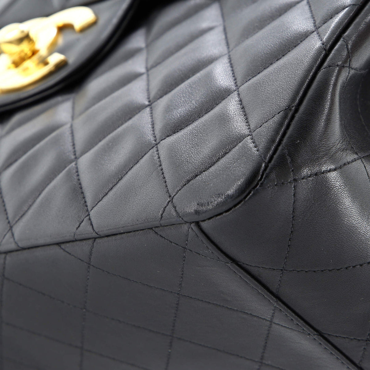 Vintage Classic Single Flap Bag Quilted Lambskin Jumbo