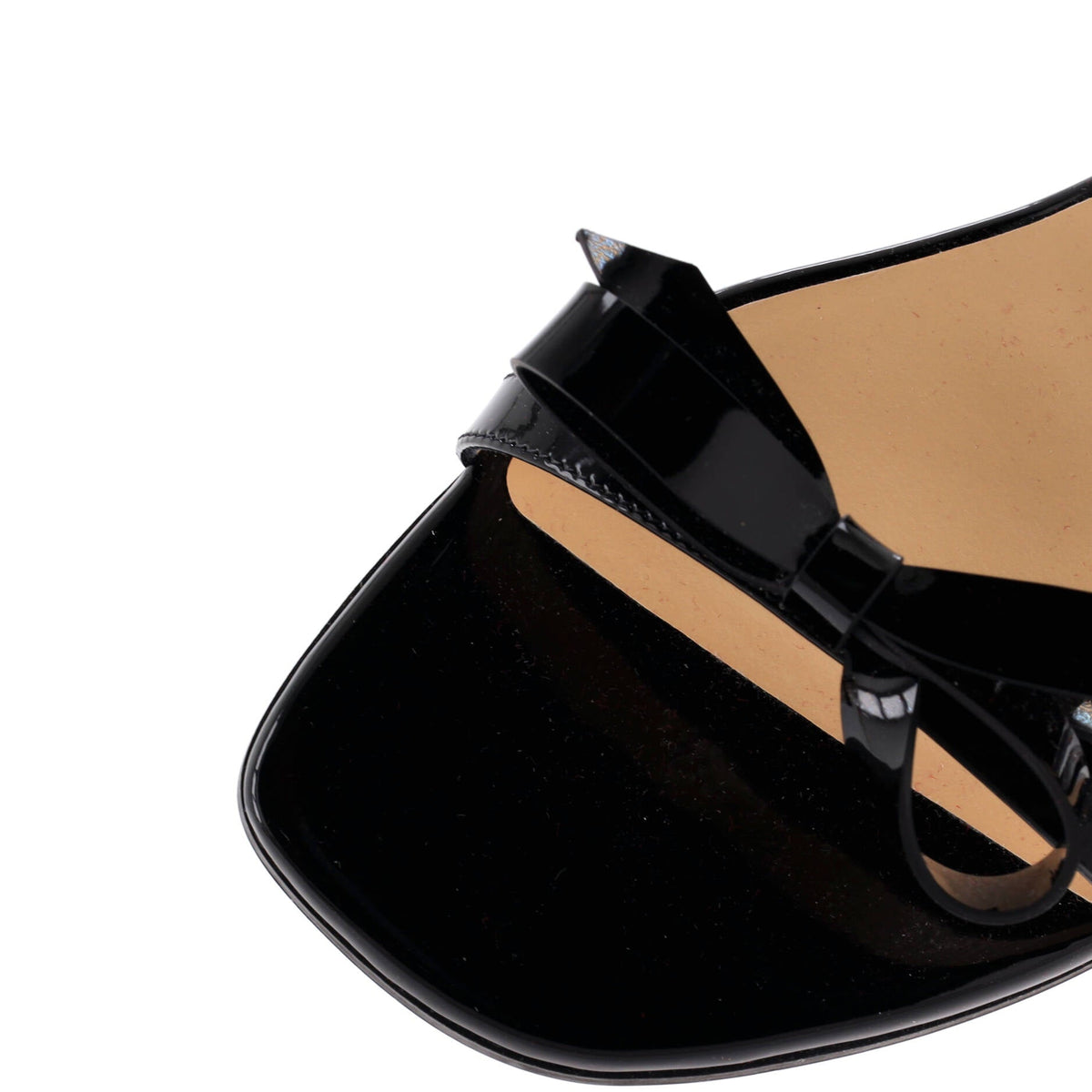 Women's Just Nodo Flat Slide Sandals Patent and PVC