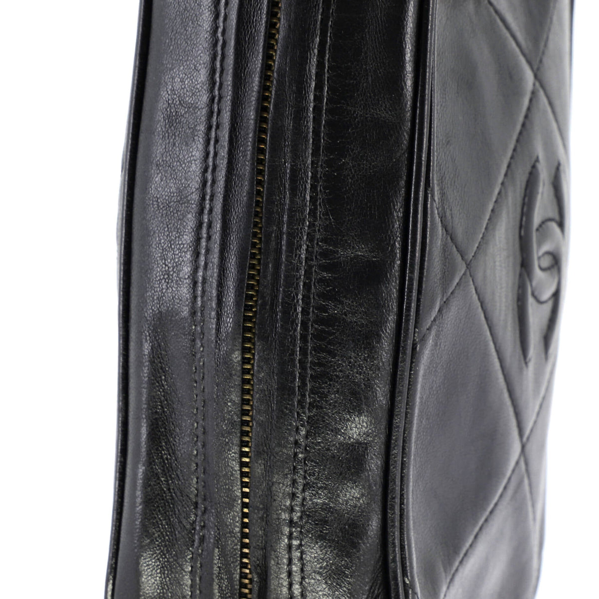 Vintage Diamond CC Camera Bag Quilted Leather Small