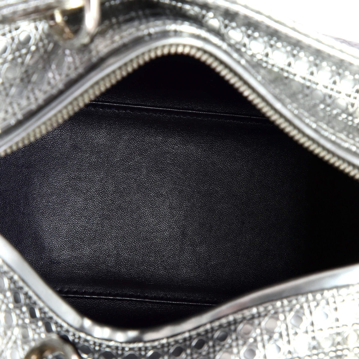 Lady Dior Bag Micro Cannage Ombre Metallic Calfskin Medium