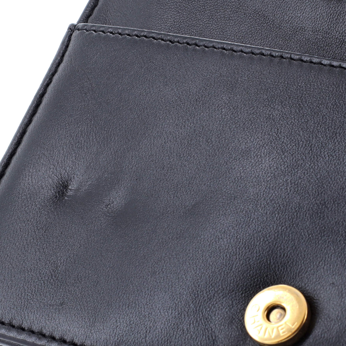Coco Pleats Boy Wallet on Chain Pleated Crumpled Calfskin