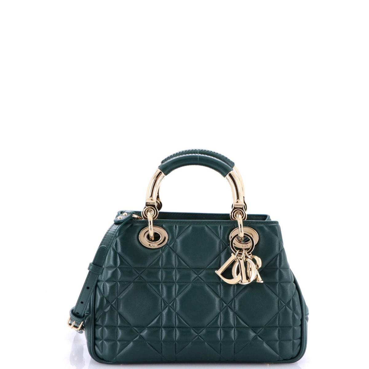 Lady 95.22 Bag Cannage Embossed Leather Small