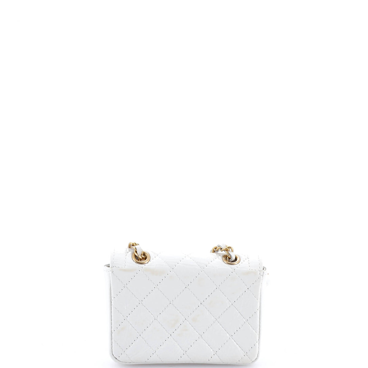 CC Chain Belt Bag Quilted Shiny Aged Calfskin