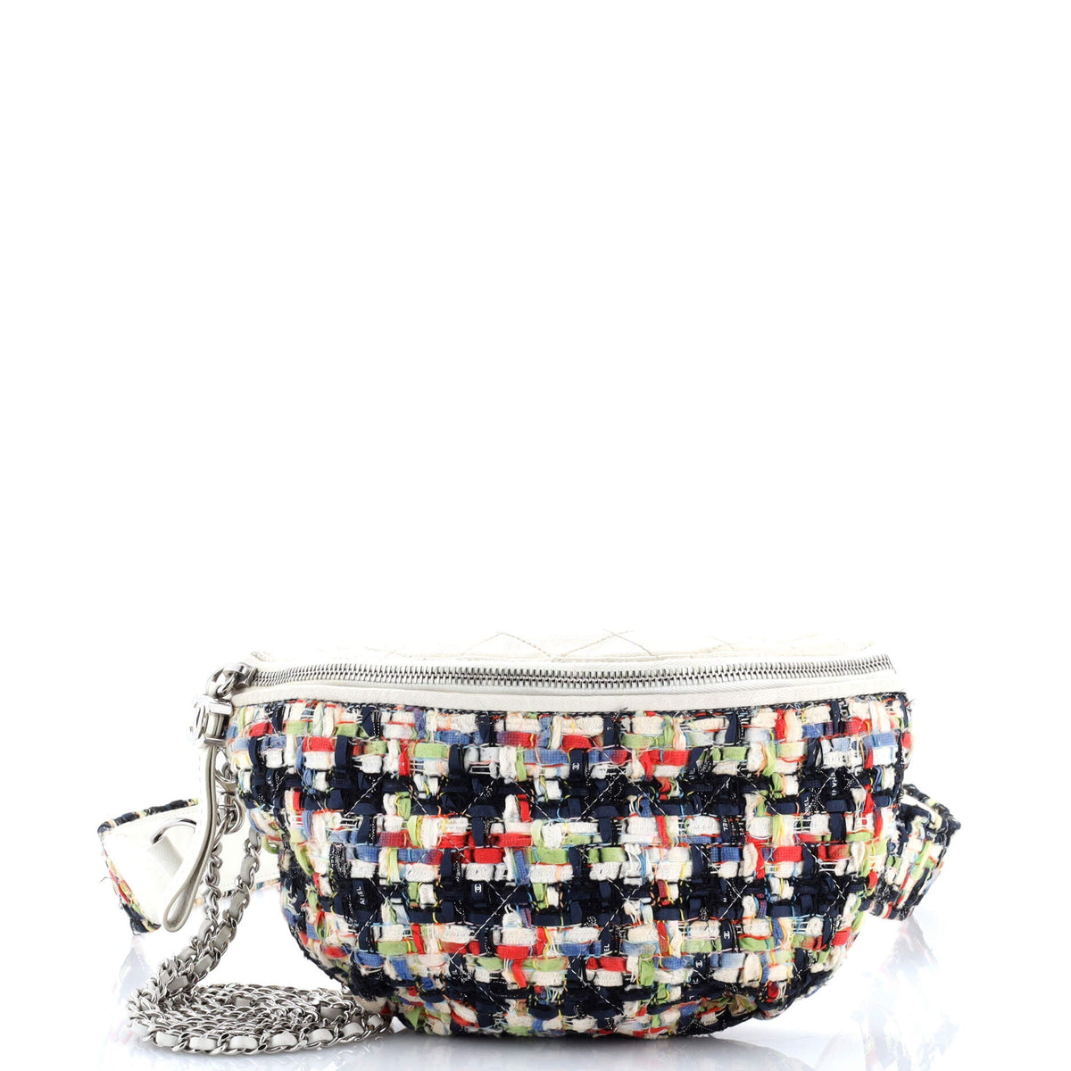 Convertible Waist Bag Tweed with Quilted Leather