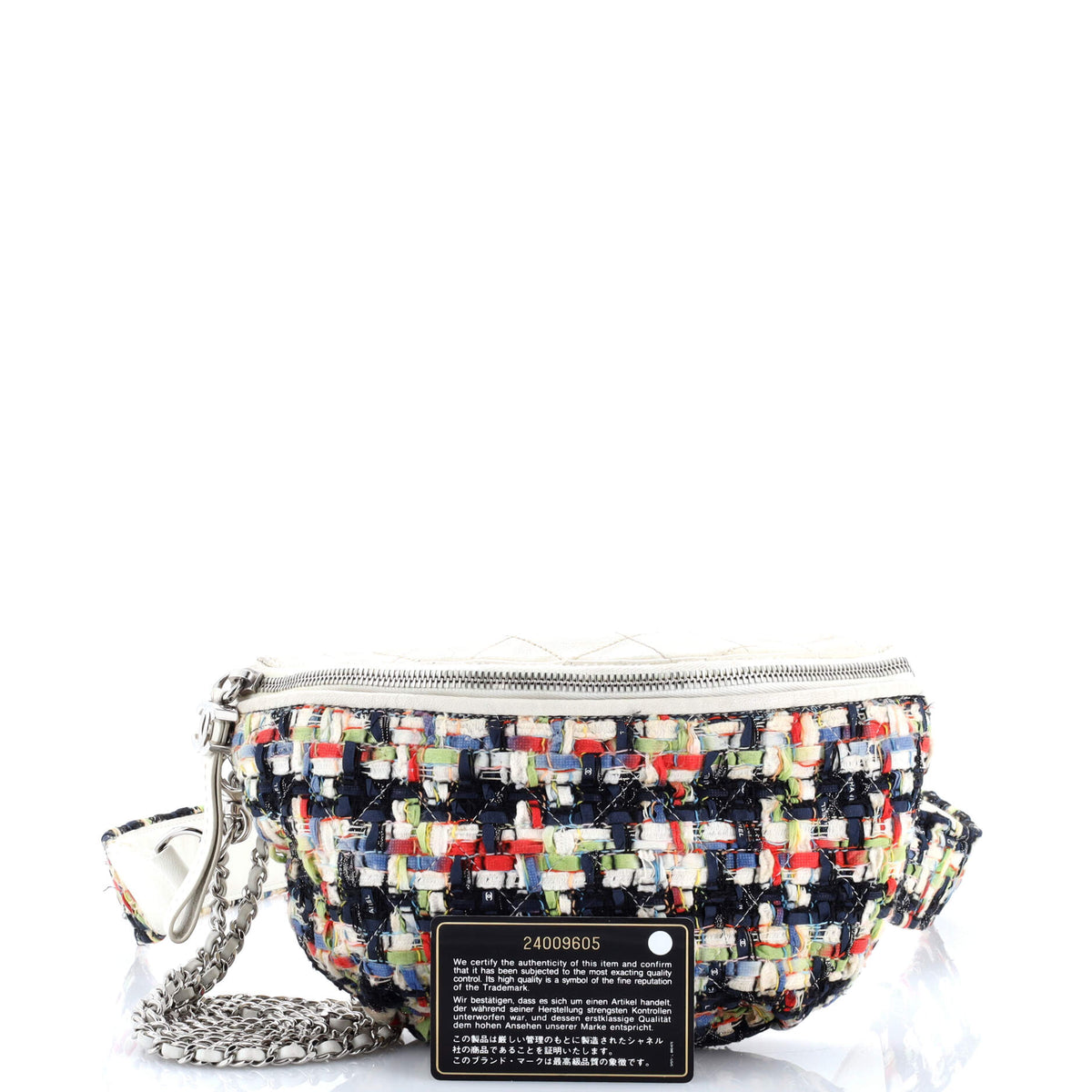 Convertible Waist Bag Tweed with Quilted Leather