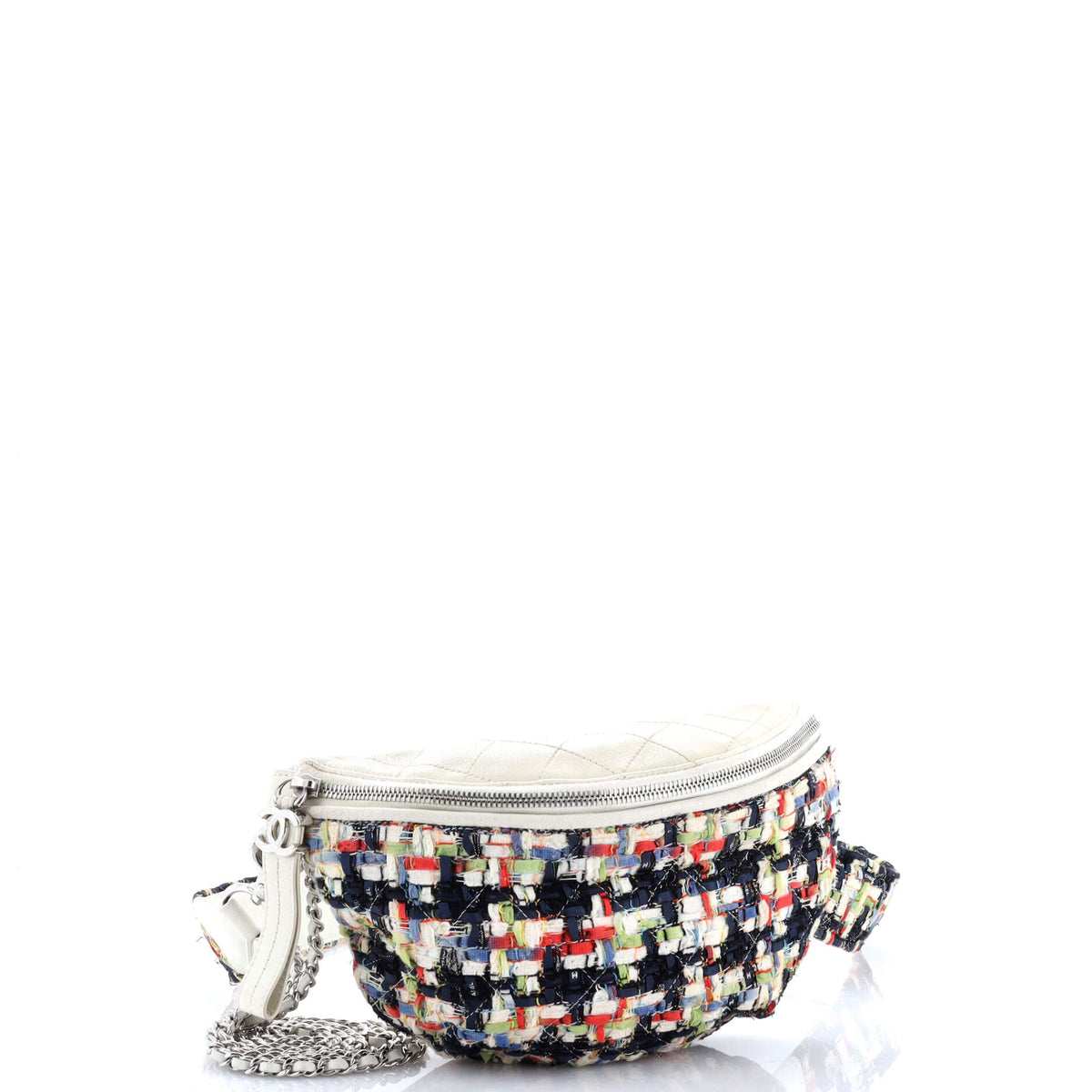 Convertible Waist Bag Tweed with Quilted Leather