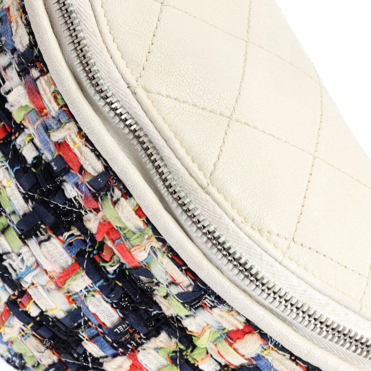 Convertible Waist Bag Tweed with Quilted Leather