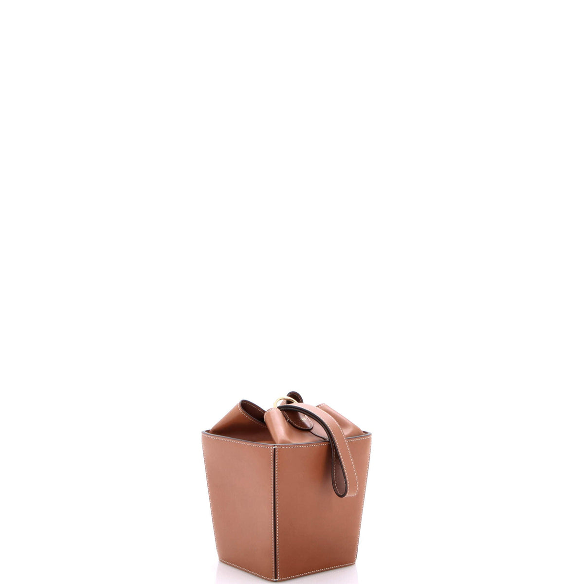 Strap Box Top Handle Bag Leather
