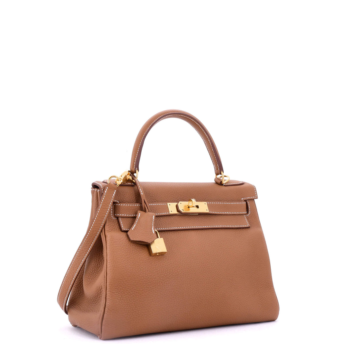 Kelly Handbag Gold Togo with Gold Hardware 28
