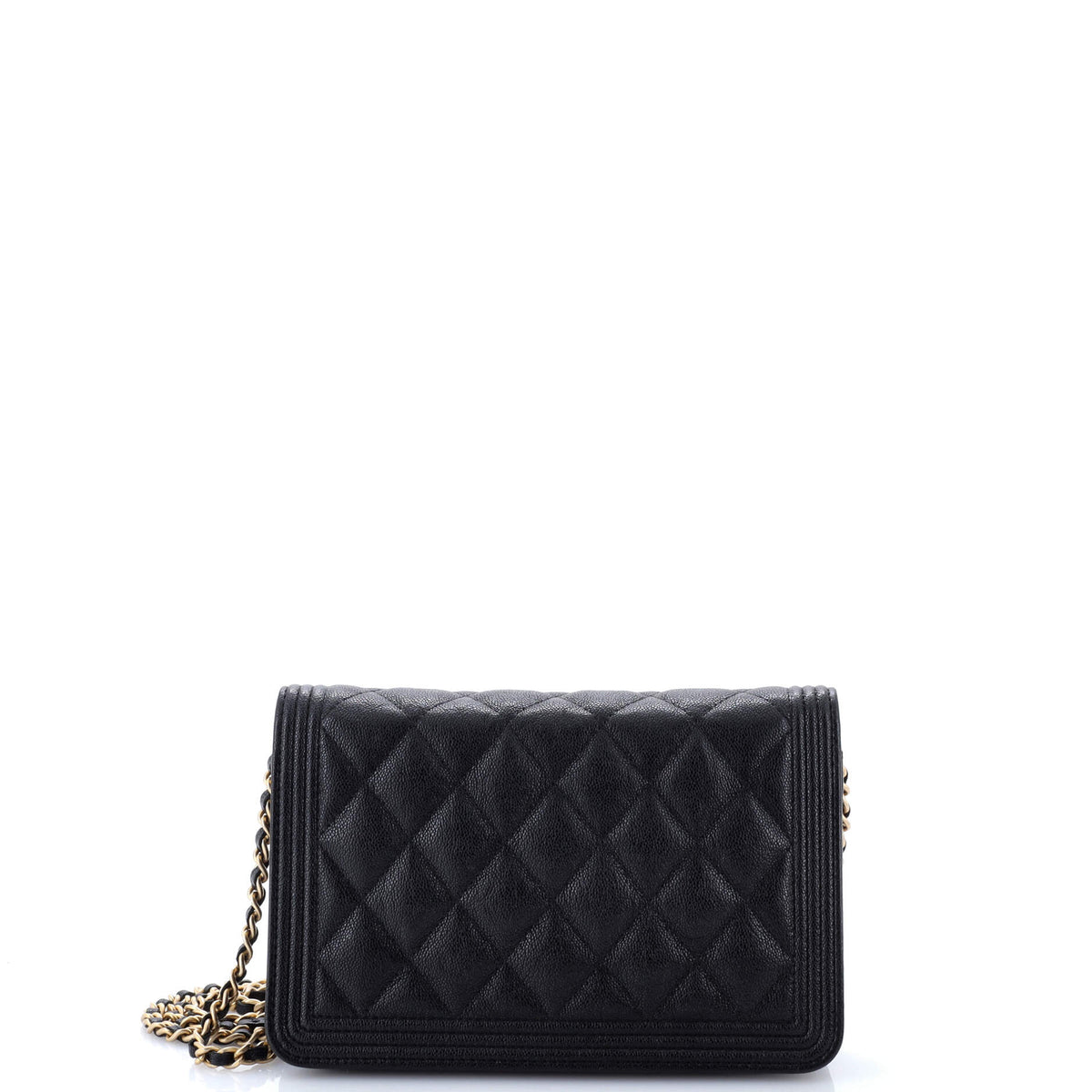 Boy Wallet on Chain Quilted Caviar