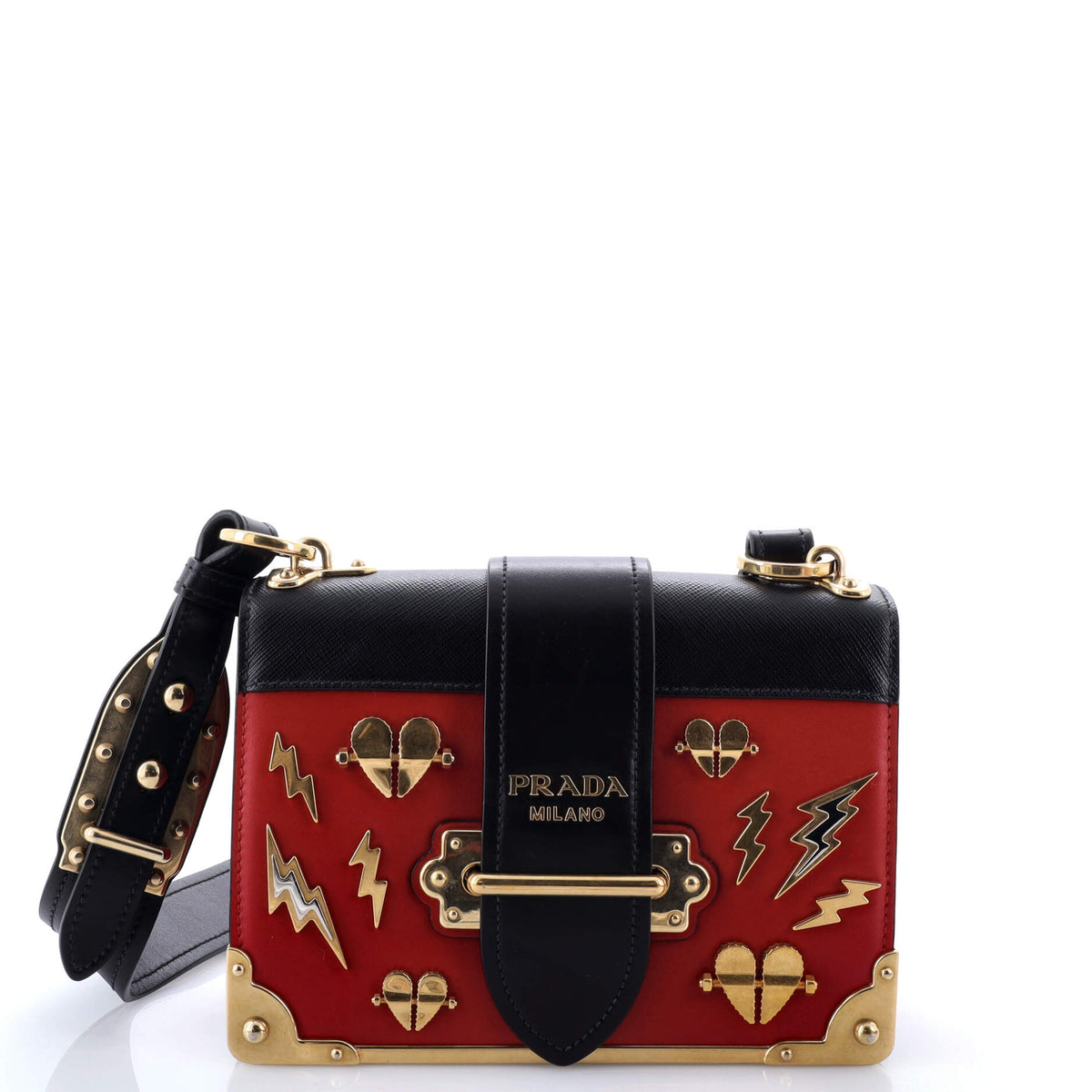 Cahier Crossbody Bag Embellished Leather Small