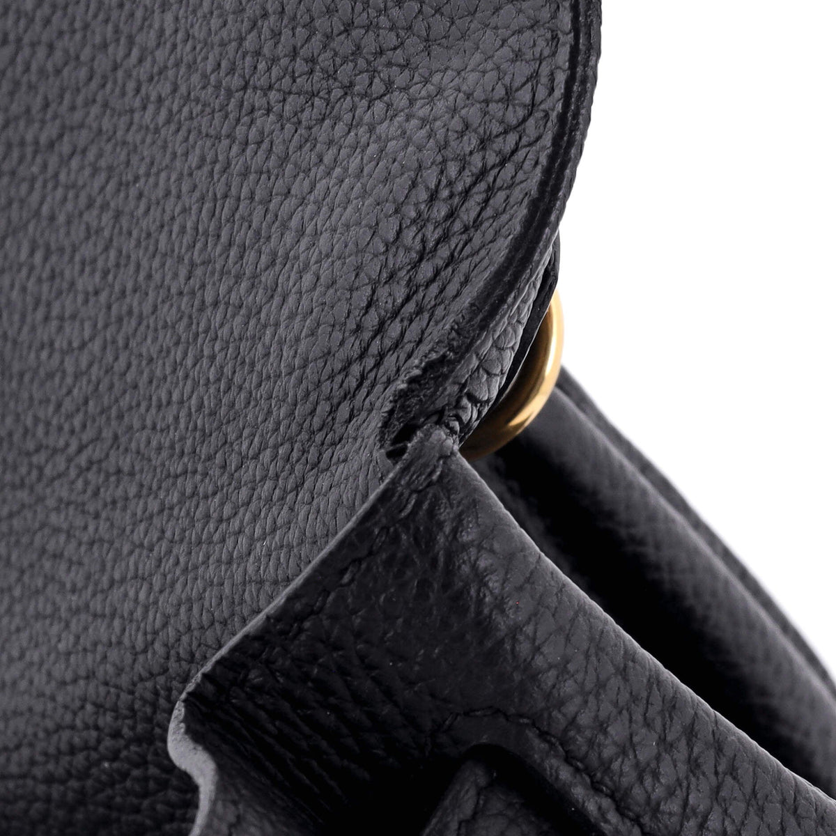 Kelly Handbag Noir Togo with Gold Hardware 28