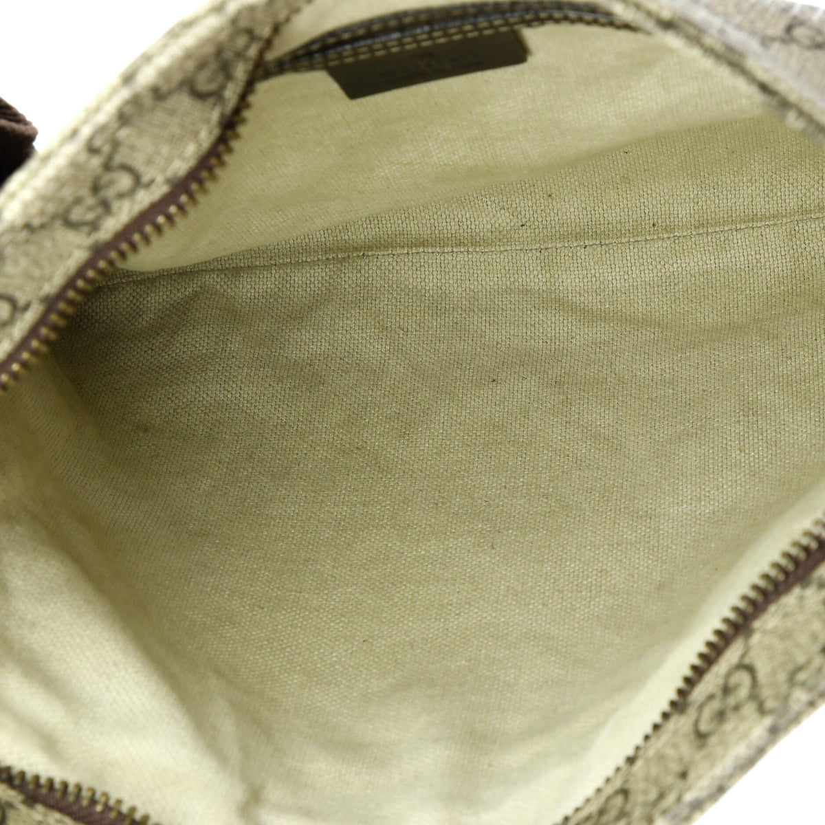 Front Zip Flat Messenger Bag GG Coated Canvas Medium