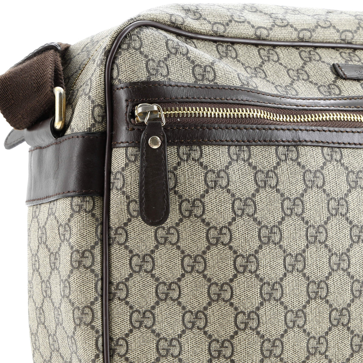 Front Zip Camera Bag GG Coated Canvas Large