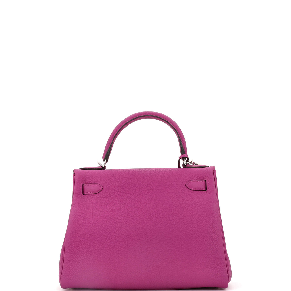 Kelly Handbag Rose Pourpre Togo with Palladium Hardware 28