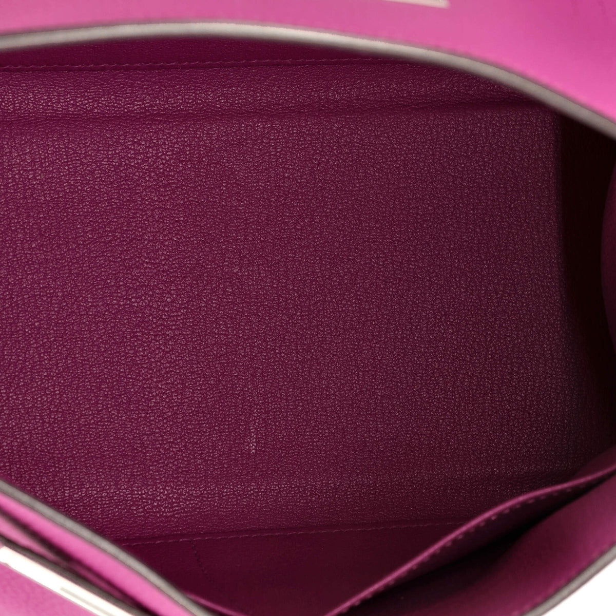Kelly Handbag Rose Pourpre Togo with Palladium Hardware 28