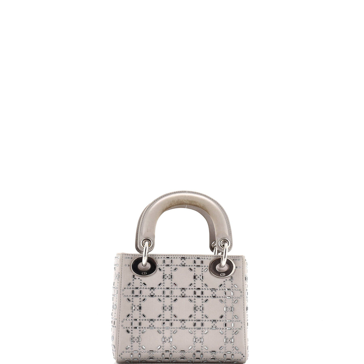 Lady Dior Bag Crystal Embellished Cannage Quilt Satin Mini