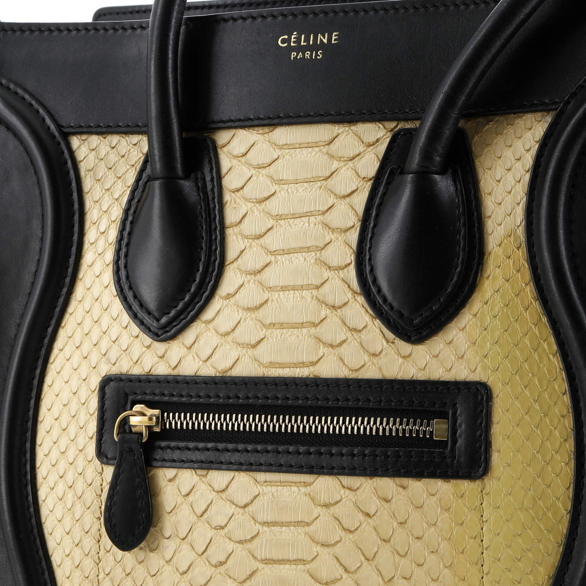 Luggage Bag Python and Leather Micro