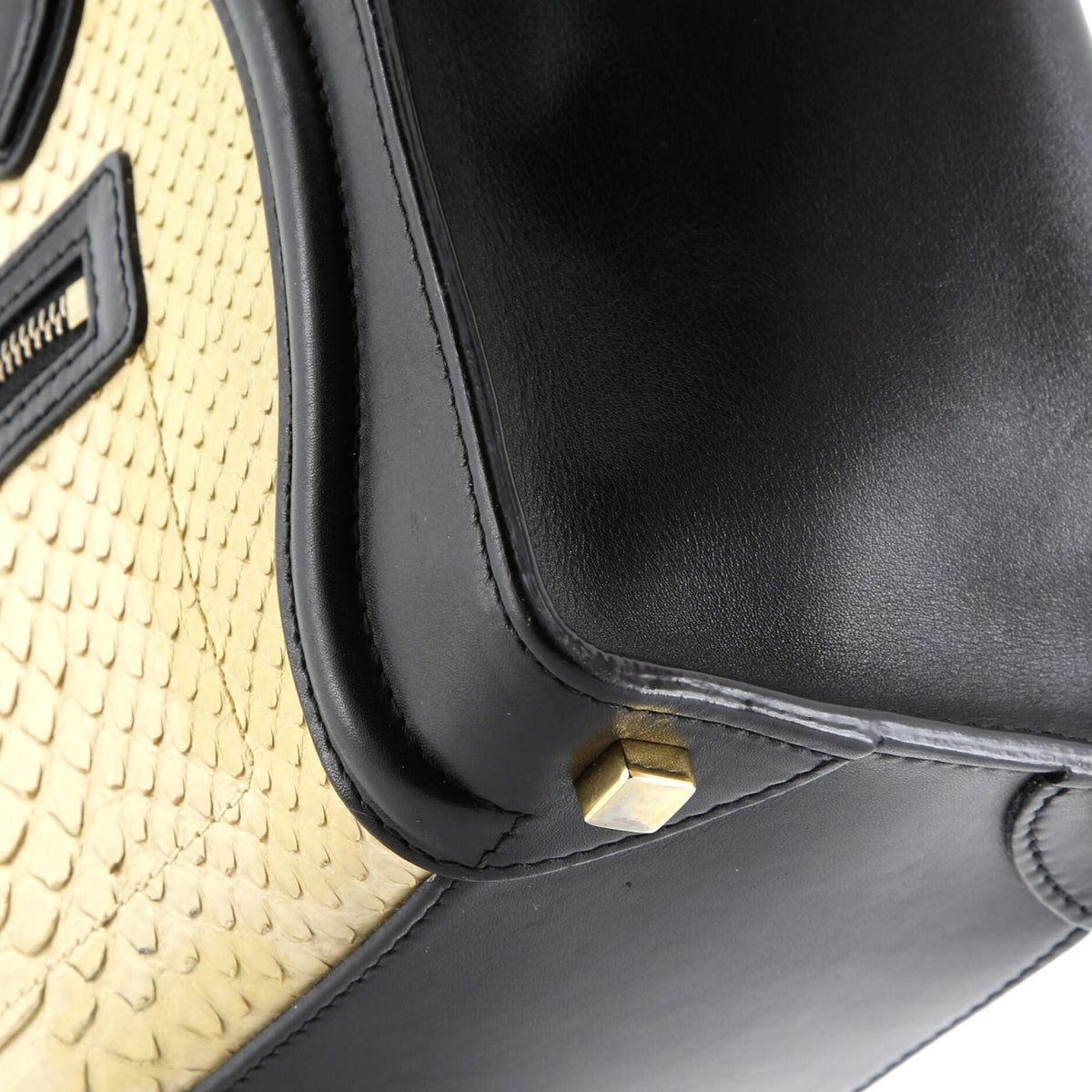 Luggage Bag Python and Leather Micro