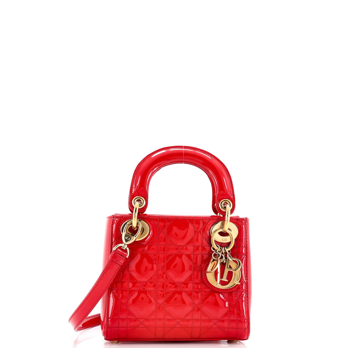 Lady Dior Bag Cannage Quilt Patent Mini