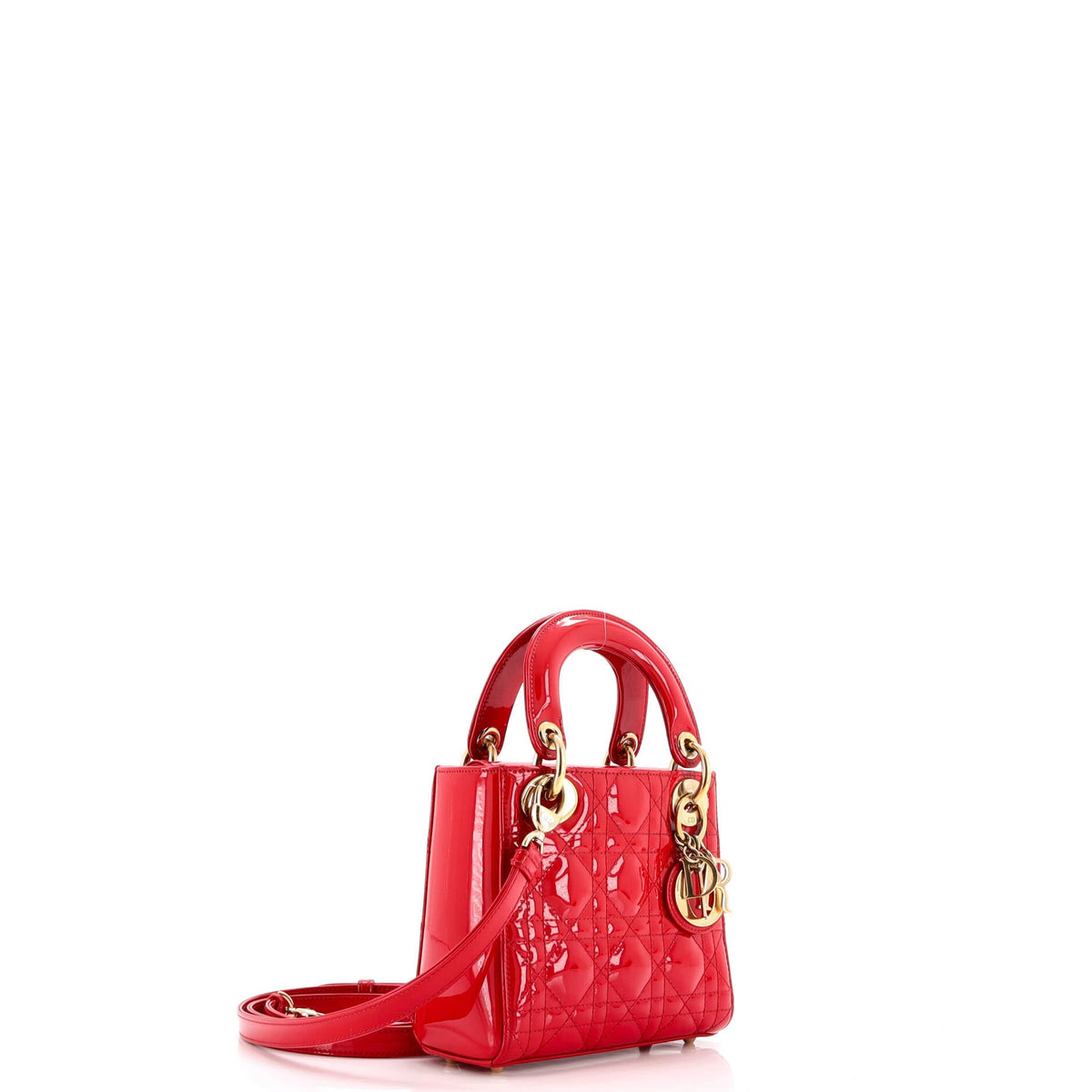 Lady Dior Bag Cannage Quilt Patent Mini