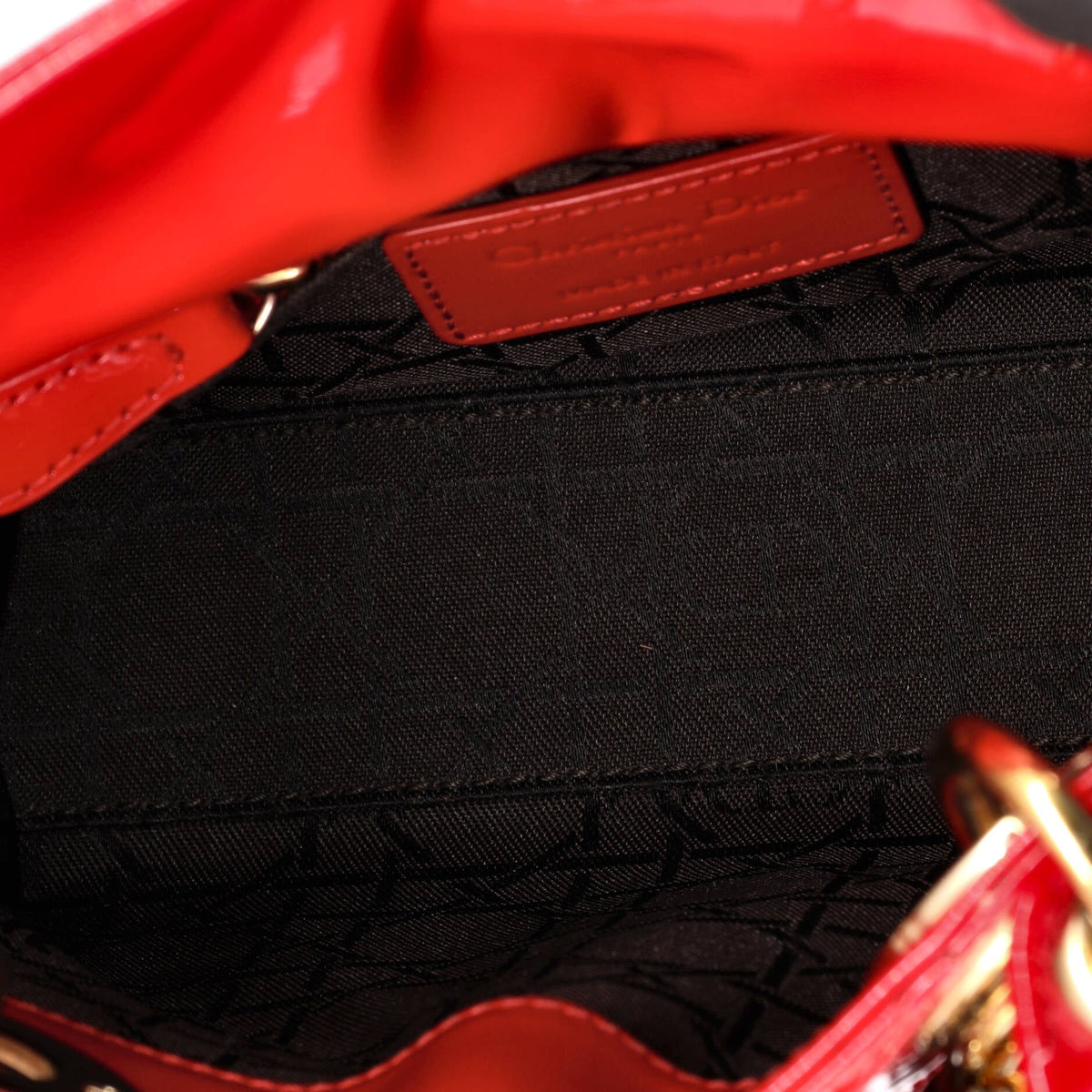 Lady Dior Bag Cannage Quilt Patent Mini
