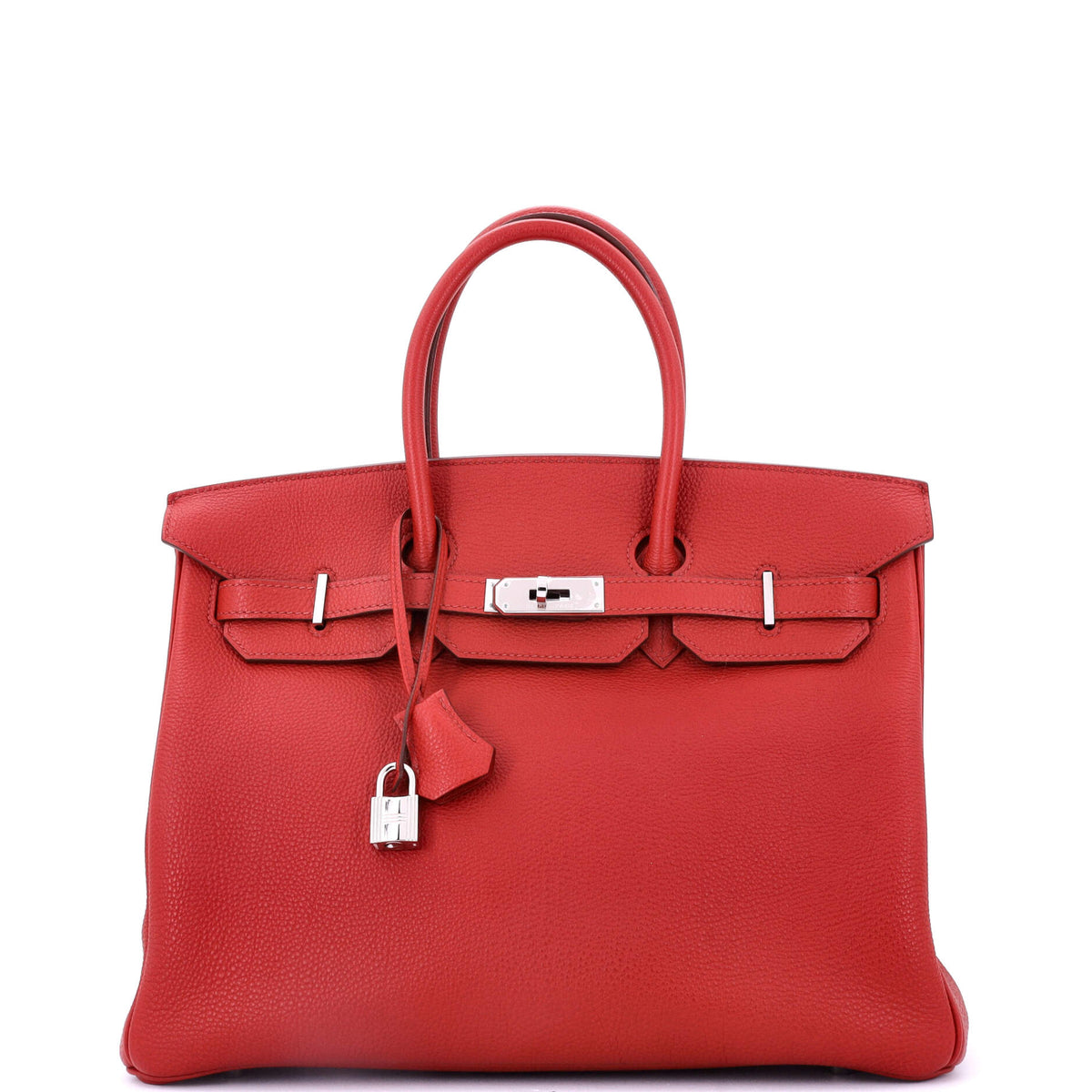 Birkin Handbag Rouge Casaque Togo with Palladium Hardware 35