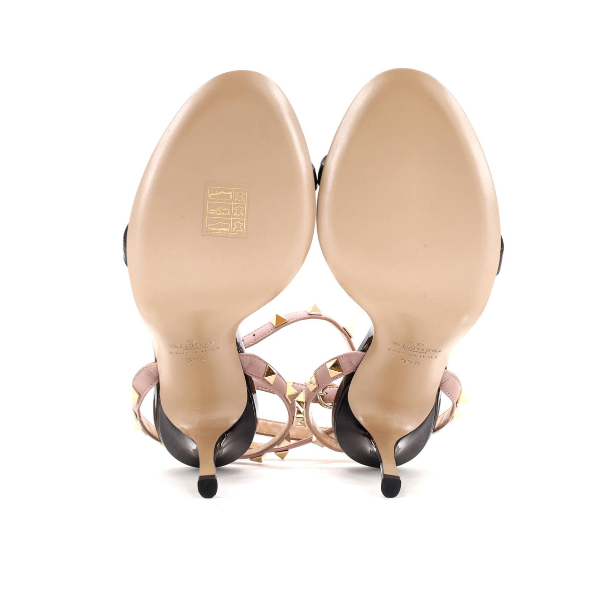 Women's Rockstud Stiletto Heeled Sandals Leather