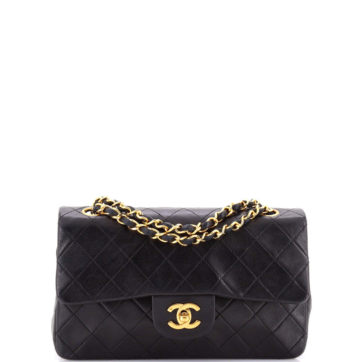 Vintage Classic Double Flap Bag Quilted Lambskin Small