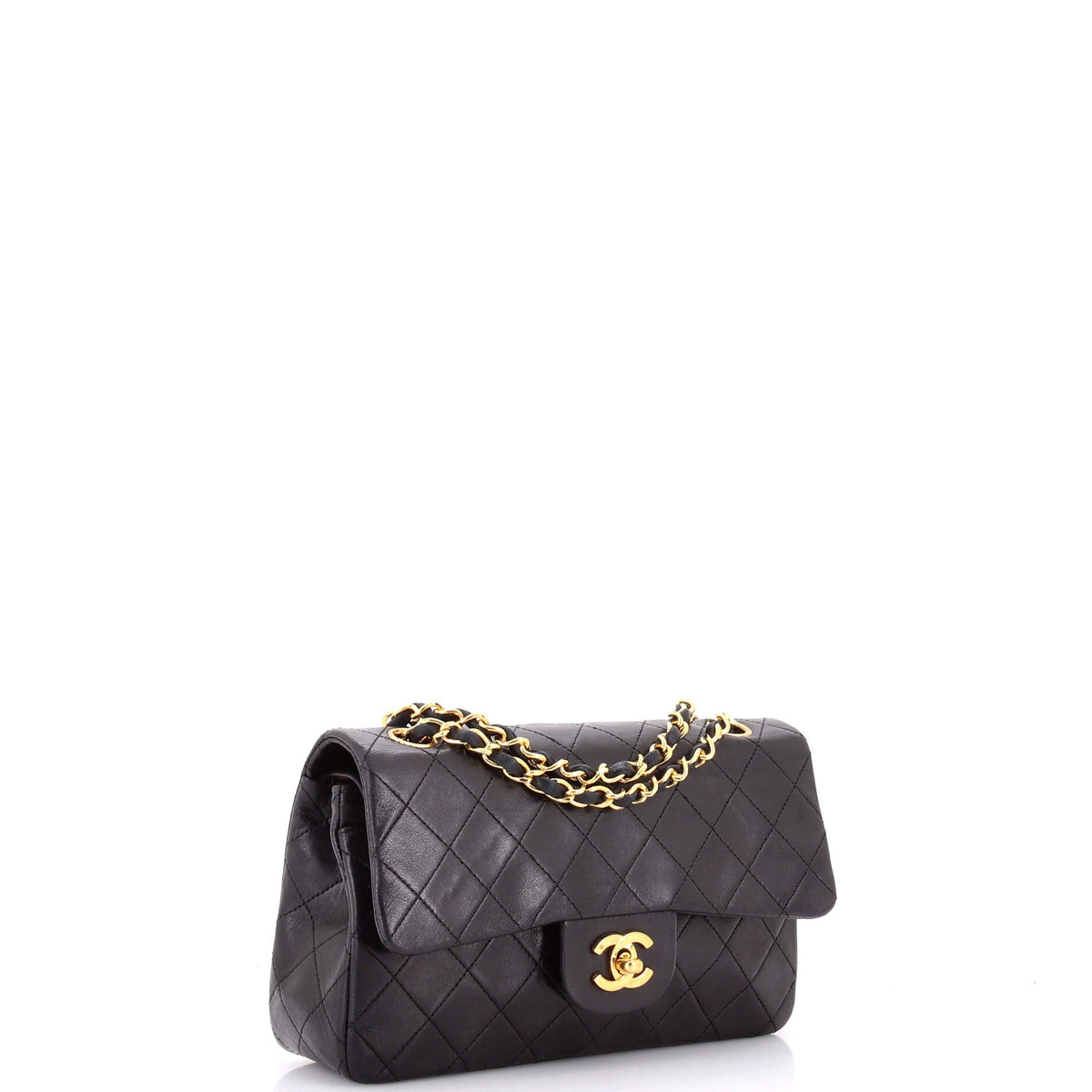 Vintage Classic Double Flap Bag Quilted Lambskin Small