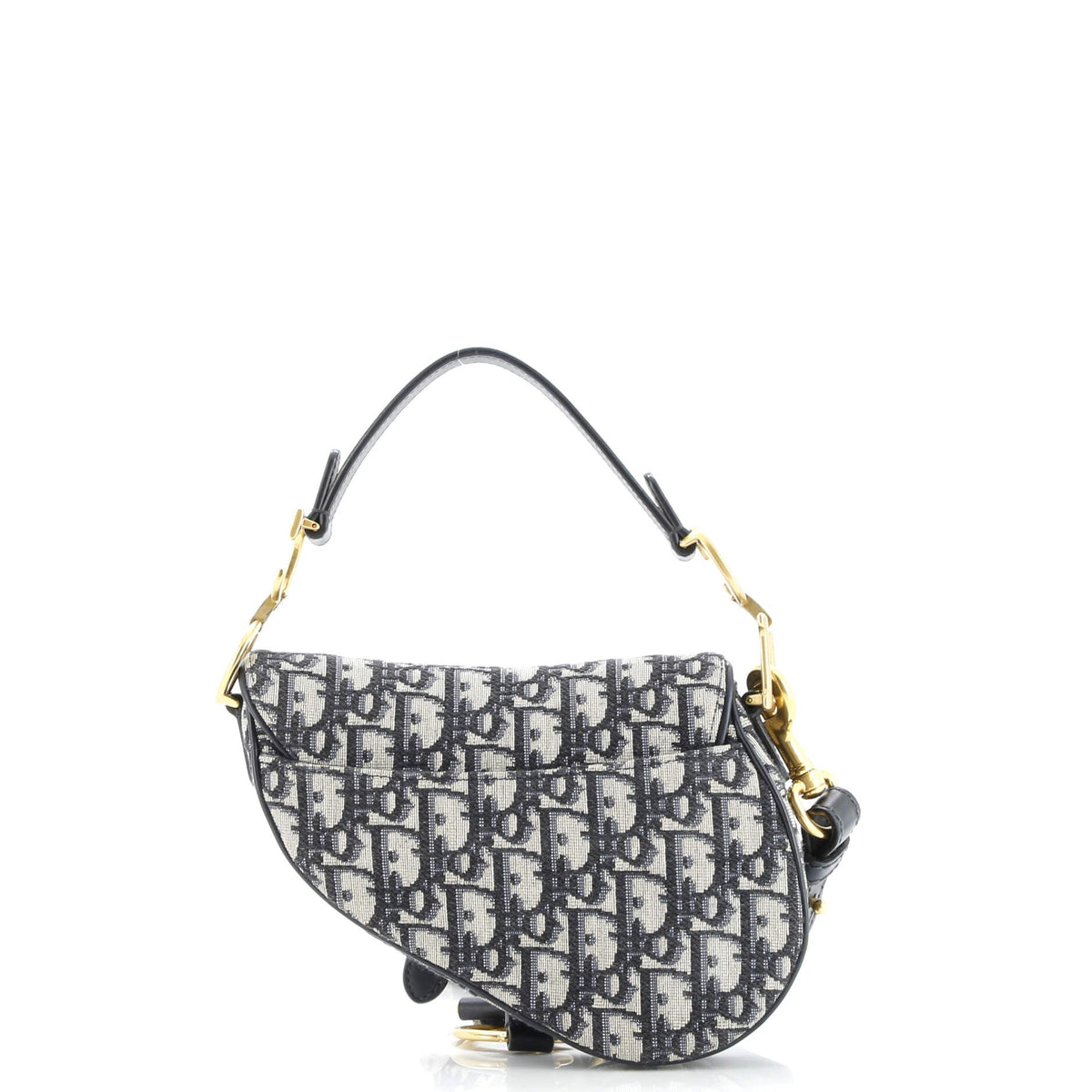 Saddle Handbag with Strap Oblique Canvas Mini
