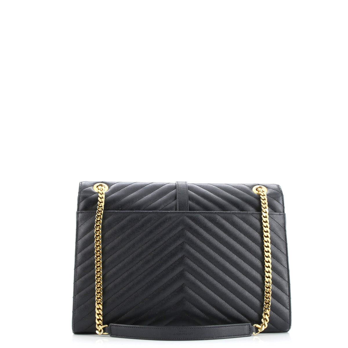 Classic Monogram Envelope Satchel Matelasse Chevron Leather Large