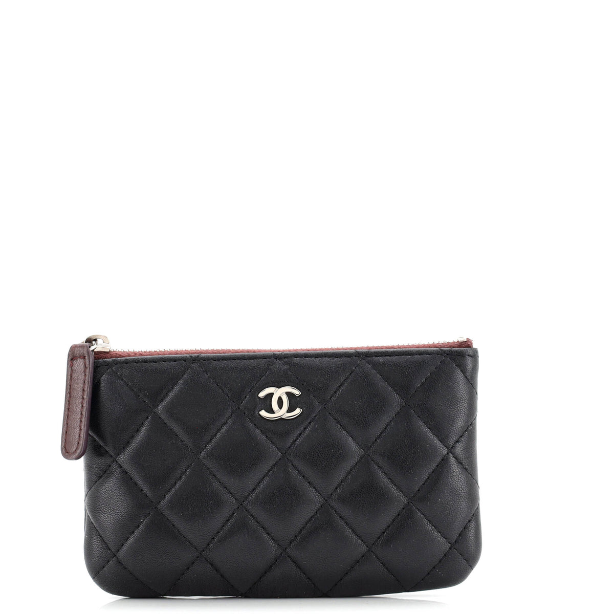 Classic O Case Pouch Quilted Lambskin Mini