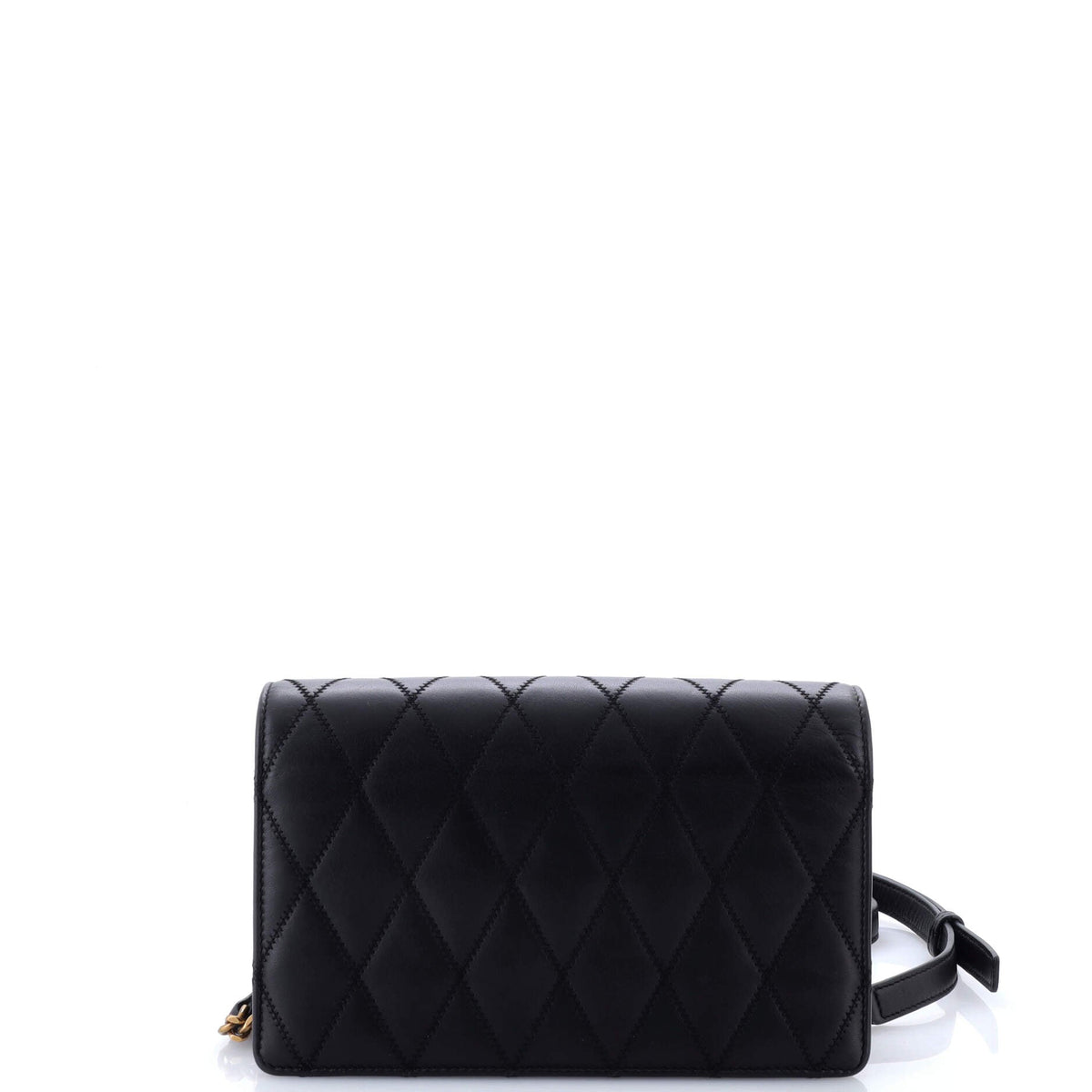 Angie Chain Shoulder Bag Quilted Leather Small
